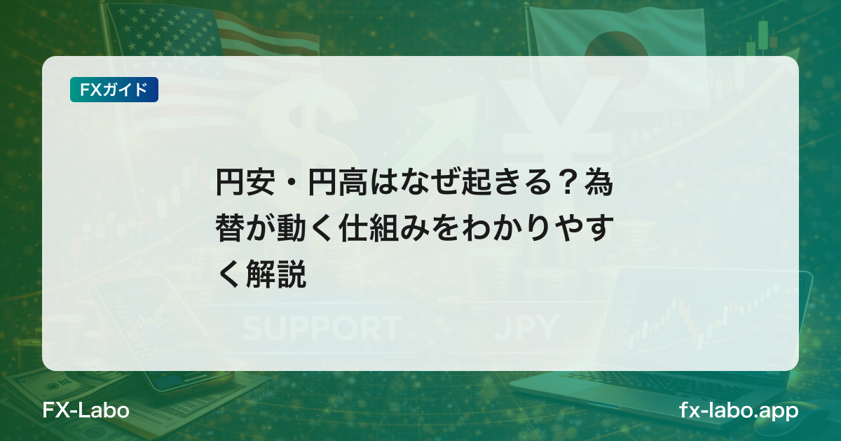 円安・円高はなぜ起きる？為替が動く仕組みをわかりやすく解説